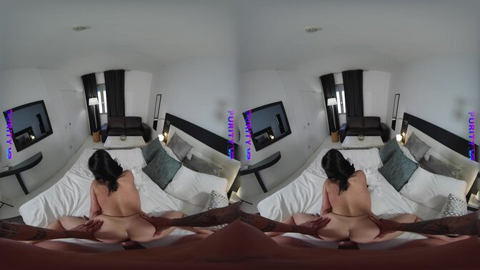 Virtual Reality POV Blowjob & Shaved Pussy with Latina Lola