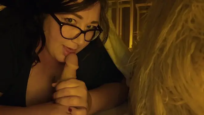 Voluptuous BBW milf seduces stranger, gets creampied on stormy night