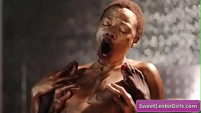 Watch this lesbo milf getting seduced by her black friend for a good fuck an cover themselves in wet mud