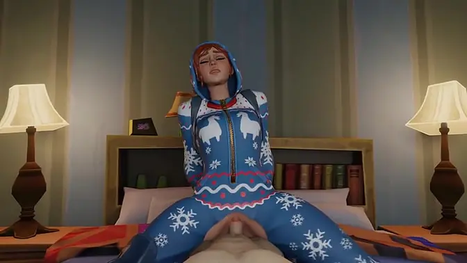 WhimsyGhost3D rides cock in 3D Fortnite Onesie