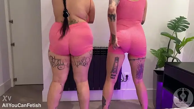 White Hispanic girl with huge round tits and shaking ass