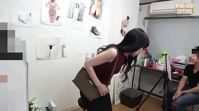 Wifey model gets hired, creampied and gives extra Asian blowjob