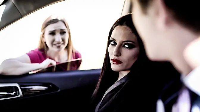 Wild couple picks up a hitchhiker and turns her into a sex toy