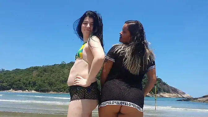 With my girlfriend Paty Butt on a beach vacation 
