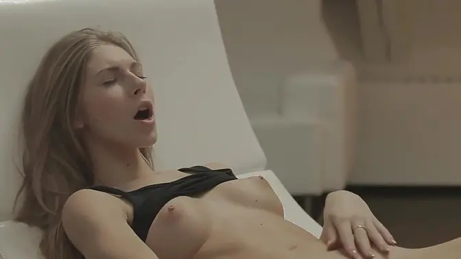 Young babe Anj with slim figure and big boobs