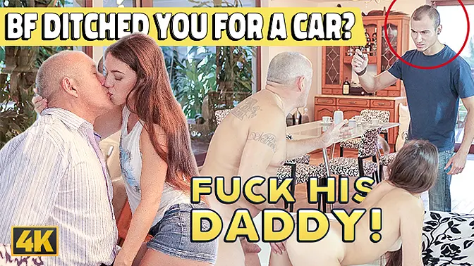 Young boy gives old man a memorable blowjob in the car