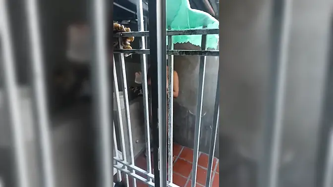 Young brunette with saggy big tits fucked by her stepbrother's massive dick