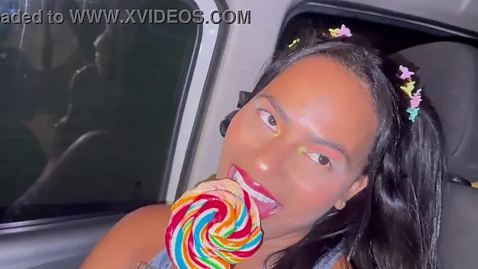 Young girl with big clit gets BBC in the car