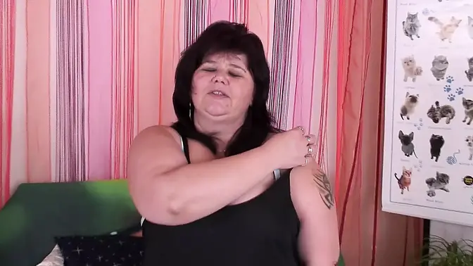 Young stud gets lucky with older fat woman