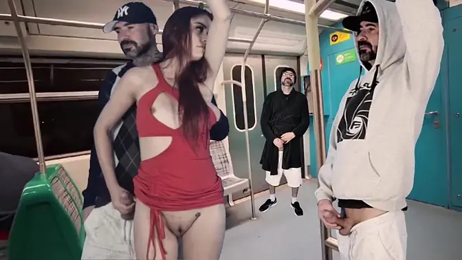 Young student was surrounded by three strangers on the train in public!