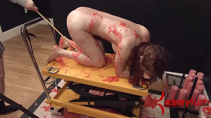 Young submissive teen gets flogged and assfucked