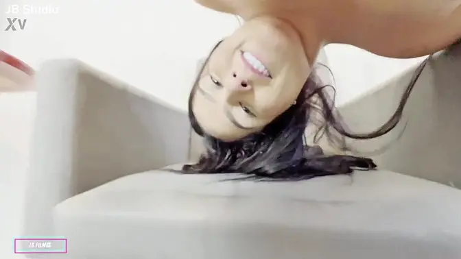 Young virgin brunette gets black cock in her ass and pussy