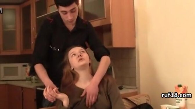 Youthful teen takes on a BDSM session with her boyfriend 